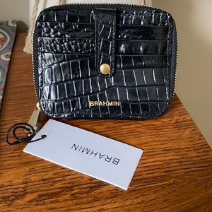 Brahmin Zip Around Travel wallet black